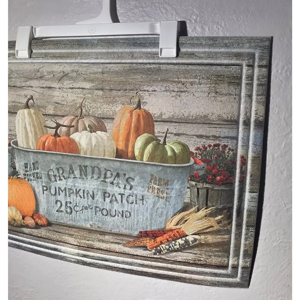 Grandpa's Pumpkins Patch Doormat Indoor Outdoor Rubber Backing 18 x 24